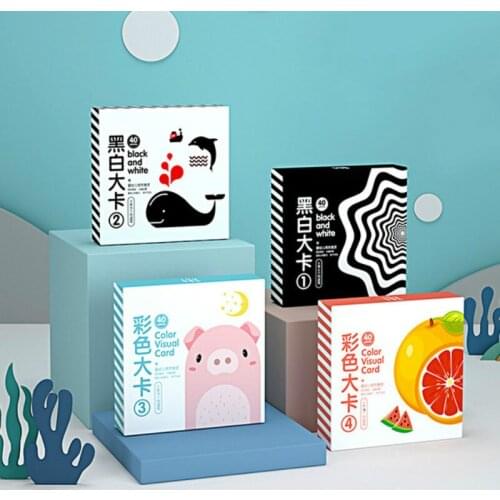 Baby Montessori Toys Pocket Flashcards for 0-36 Months Newborn Learning card Toys Children Early Educational Cognize Card