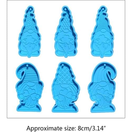 Epoxy Resin Mold Irish Festival Faceless Doll Keychain Silicone Mould DIY Crafts Jewelry Pendant Casting Tools Soap Making