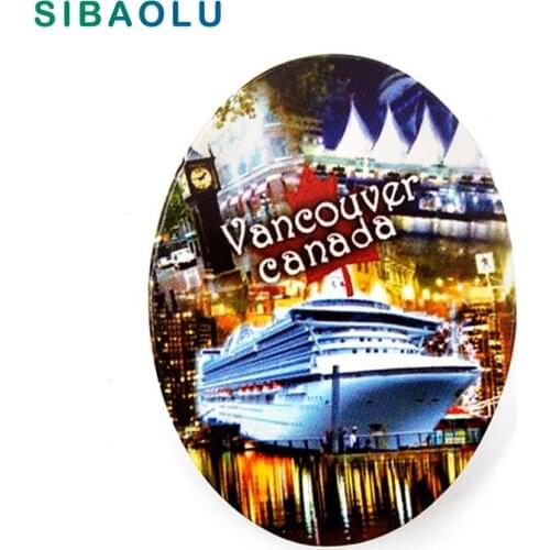 Canada Vancouver Cruise craft fridge magnet for children souvenir tourism Resin stickers on the refrigerator Magnetic Home decor