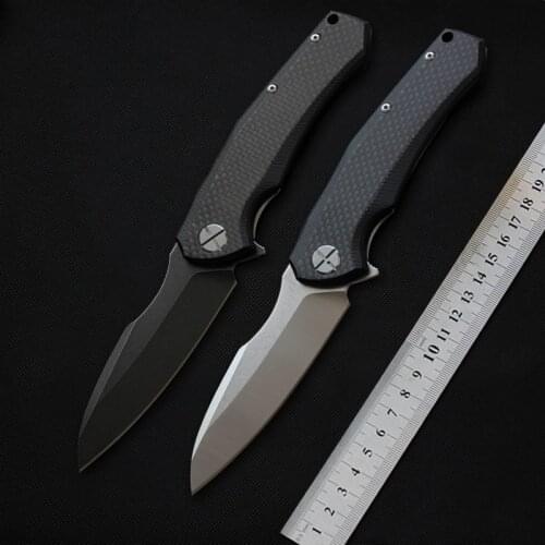MIKER ZT0850 pocket knife Folding Blade D2 Carbon fiber Handle bearing camping hunting knife tactical knives survival EDC tool