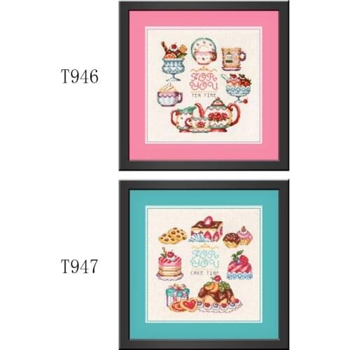 2020 New Fishxx Cross Stitch Kits Western Pastries Two Patterns T946-9467 Restaurant Hanging Manual Embroidery