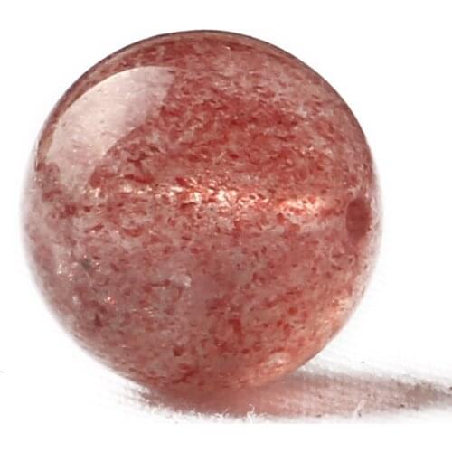 Natural Strawberry Quartz Beads Suitable for Women Bracelets Pink Crystal for Girl Birthday Present Gem Stones Jewellry Making