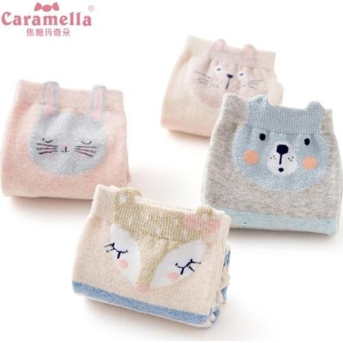 Caramella Women Socks Warm Harajuku Cute Socks Embroidery Animal Funny Thick Socks Kawaii Novelty Cotton Calcetines Mujer Sokken