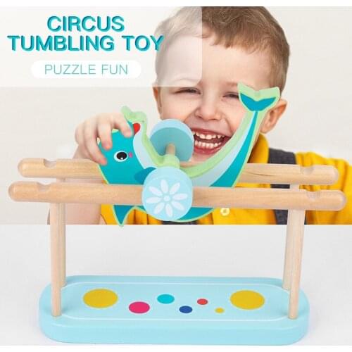 The New Circus Tumbling Puzzle Game Childrens Educational Early Education Parent-child Interaction Early Education Wooden Toys