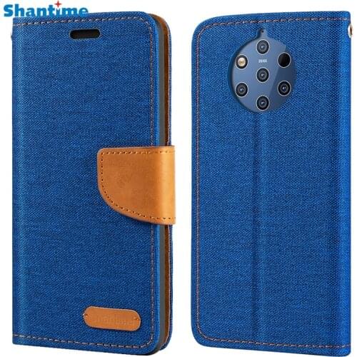 Oxford Leather Wallet Case For Nokia 9 Pureview With Soft TPU Back Cover Magnet Flip Case For Nokia 9 Pureview