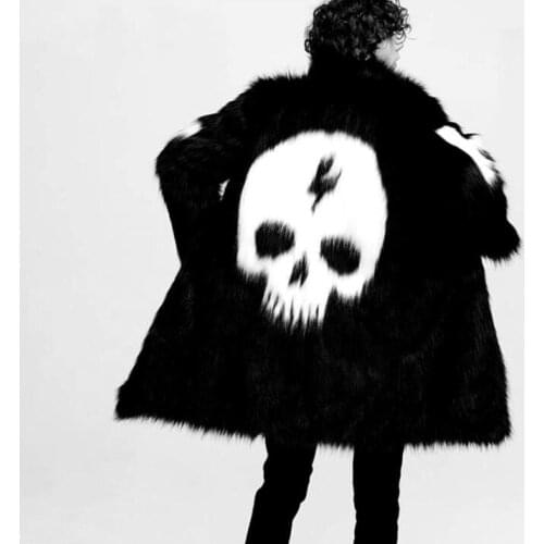 Autumn fur leather coats mens warm faux mink fur leather coat men loose clothes white winter thicken jaqueta de couro fashion