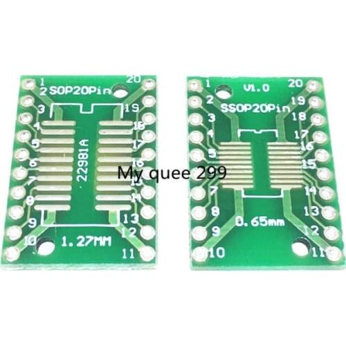 50PCS The adapter plate SOP20 SSOP20 TSSOP20 patch is directly inserted into DIP 0.65/1.27mm