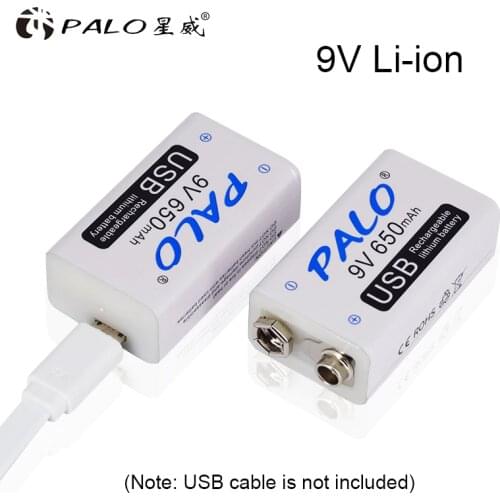 9V battery rechargeable lithium li-po li-ion Battery charge with micro usb for microphone toy Remote Controler KTV 9v Battery