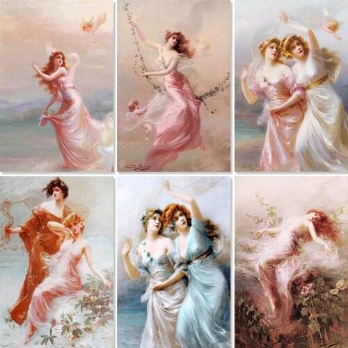 Full Square/Round 5D Diamond Painting Fairy Picture Portrait DIY Rhinestone Mosaic Embroidery Cross Stitch Home Decoration Gift