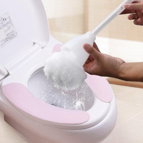 Close Stool Cleaner Lavatory Brush Toilet Brush House Cleaning Toilet Bowl Cleaning Tool Soft Polyester Brush