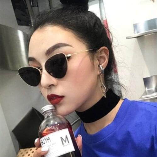 Cat Eye Sunglasss For Women Metal Glasses Frame Outdoor Street Fashion Tourism Sun Glass Classic Vintage Designer Sunglasses