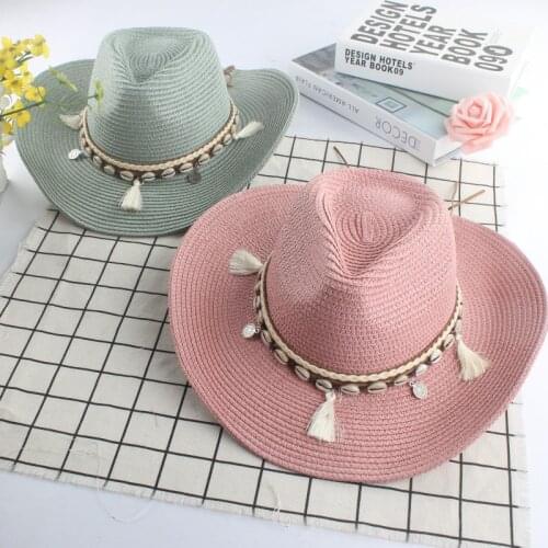 Straw Sun Hat White Panama Hat Beach Womens Summer Caps Sombrero Female Fedora Casual Ladies Chapeau