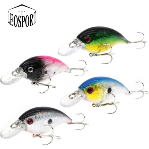 Special Offer New Arrival Hot Sale 1PCS Hard Crank Crankbaits Slow Floating Plastic Bait 3D Eyes Treble Hooks Fishing Lure Bass