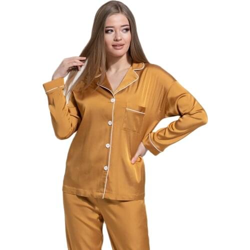 Women Satin Pajamas Pyjamas Set Sleepwear Pijama Women Pajamas Suit Female Sleep Two Piece Set Long Sleeve Spring Nightwear
