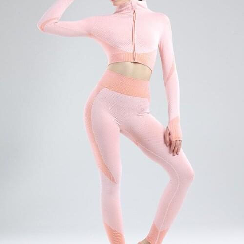 Women Vital Seamless Yoga Set Workout Sport Wear Gym Clothing Female Sexy Sport Suit Ladies Training Running Dancing Suit 3p'cs