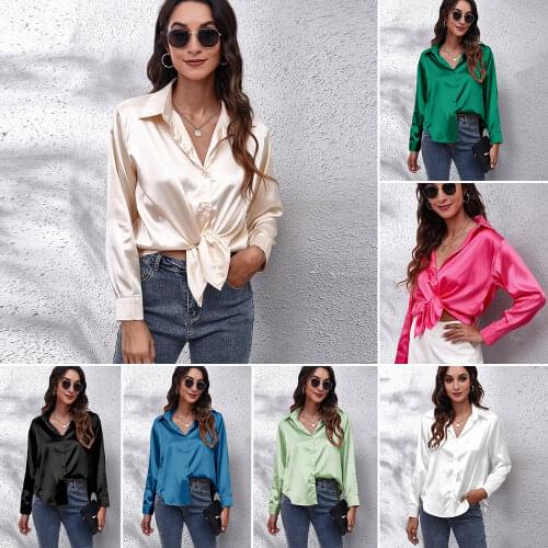ZOROAW Satin Blouses