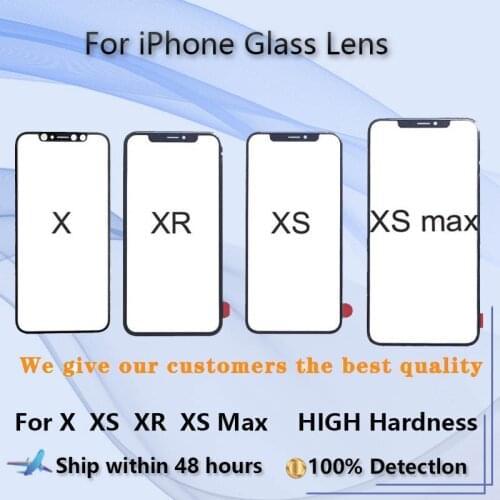 100% Unused Touch Panel Replacement For iPhone X XS XR XSMAX 11Pro 11ProMax Front Outer Screen Glass Lens With Frame Bezel Repai