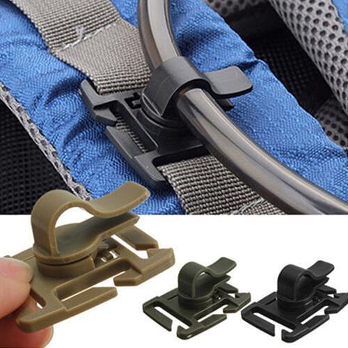 2Pcs Rotatable Water Bladder Tube Trap Hose Clip for Webbing Hydration Backpack