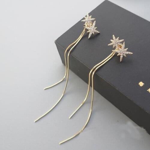 2021 personality Long Tassel Temperament Earrings for Women Party Wedding Jewelry