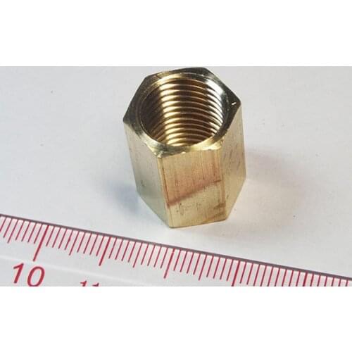 30pcs Free shipping 1/8" 1/4" 3/8“ 1/2” BSP Female Thread Brass Pipe Fittings Hex Nut Rod Connector Coupling Full Port