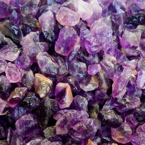 50g Natural Rough Amethyst Point Gravel Stone Rock Minerals For Aquarium Healing Energy Stone Home Decor