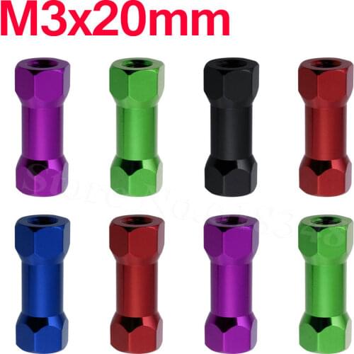 8pcs/lot M3x20mm Aluminum Standoffs Spacer Hex Ends For RC FPV Drone Replacement