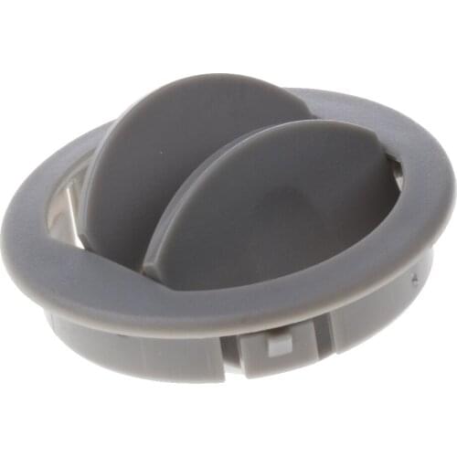 8 Pack of Universal Car Trailer Yacht Interior Round A/C Air Vent Outlet Rotating Open & Close (Grey)