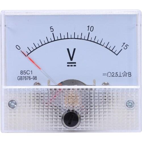 85C1 Fine Tuning Dial Analog Volt Panel Meter Gauge DC 0-15V