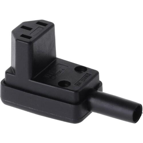 90 Degree Angled IEC 320 C13 Female Plug AC 10A 250V Power Cord Cable Connector
