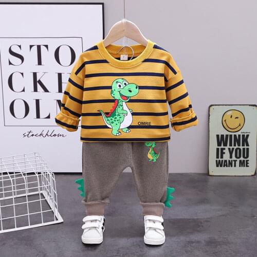 Children Spring Autumn Clothes Cotton Baby Boys T-shirt Pants 2Pcs/sets Infant Out Kids sport Toddler Casual Clothing Tracksuits