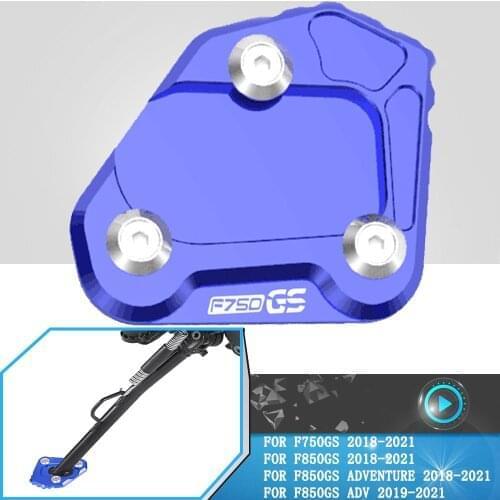 For BMW F750GS F850GS 2018 2019 2020 2021 CNC Foot Side Stand Extension Pad Support Plate Enlarge Kickstand F 850 GS ADVENTURE