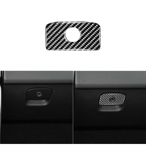 For Jaguar F-PACE XE XF X761 X760 X260 Interior Carbon Fiber Decorative Accessories Co-pilot Storage Box Handle Trim Sticker