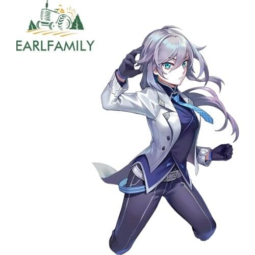 EARLFAMILY 13cm x 7.9cm for Cruel Girl Honkai Impact 3 Car Stickers Vinyl Assessoires Decal Waterproof Sunscreen Suitable for RV