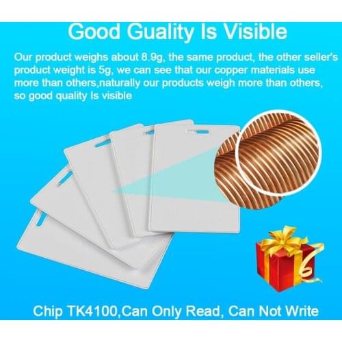 Eseye 50pcs 1.8mm EM4100 Tk4100 125khz Access Control Card Keyfob RFID Tag Tags Sticker Key Fob Token Ring Proximity RFID Card