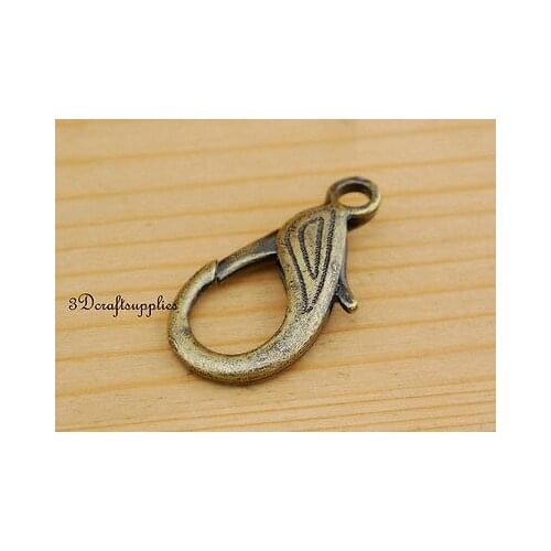 Lobster Clasps Clips Claw purse hooks Swivel snap hook anti brass 12pcs AC65