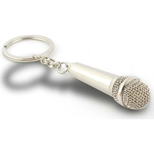 Microphone Singer Rapper Music Lover Rock N BFF Best Friend Bag Charm Keychain Music Jewelry Gift