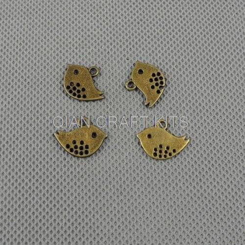 Set of 100pcs jewelry Making Supply little bird Supplies Retro zinc alloy Antique bronze Jewelry Findings Charms 16mm AY0552