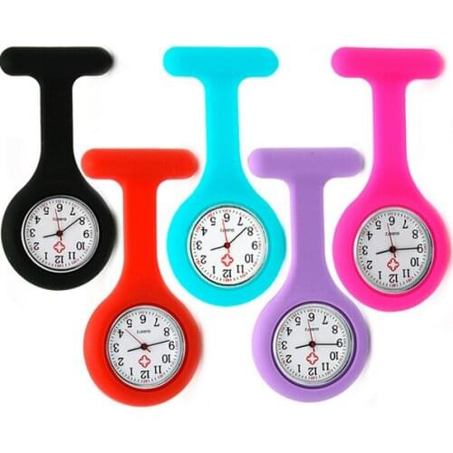 Wholesale High Quality New Silicone Nurses Watches Doctor Pocket Fob Brooch Nurse Watches Tunic Batteries Medical Quartz Watch