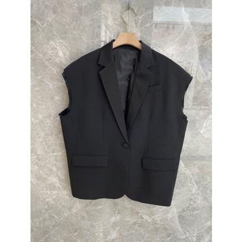 Autumn New 2021FW Women High Quality Luxury Fashion Vest Coat For Female Chic Jacket 2 Color Tutu