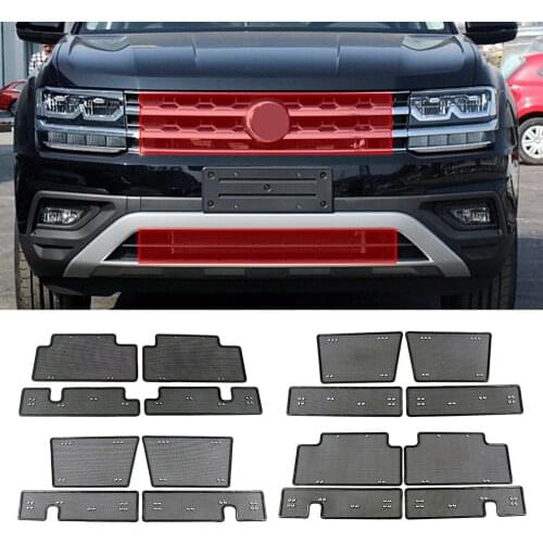 For Volkswagen VW Teramont Atlas 2017 2018 2019 Stainless Steel Front Grille Insert Net Anti Pest Dust Garbage Proof Inner Cover