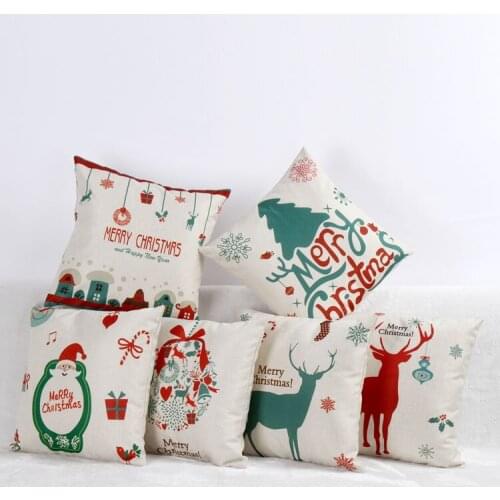 45*45cm 6 types Christmas deco hot style home office creative nap linen pillow cushion sofa set