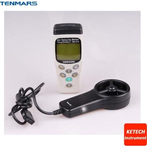 Handheld Air Velocity Meter with Atmospheric Pressure Sensor TM-414