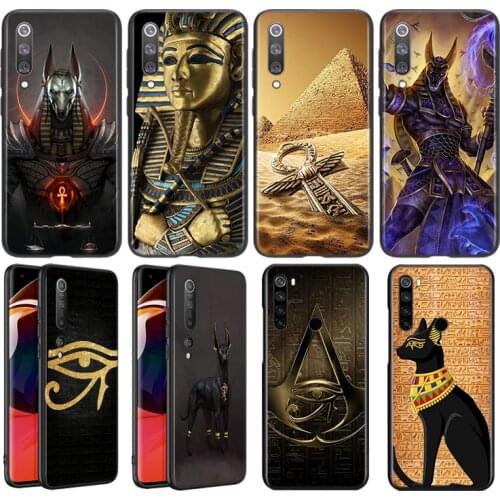 Silicone Cover Egypt Nefertiti Anubis Ankh For Xiaomi Mi Note 10T 10 9 9T SE 8 A3 CC9E Lite Pro Ultra 5G Phone Case