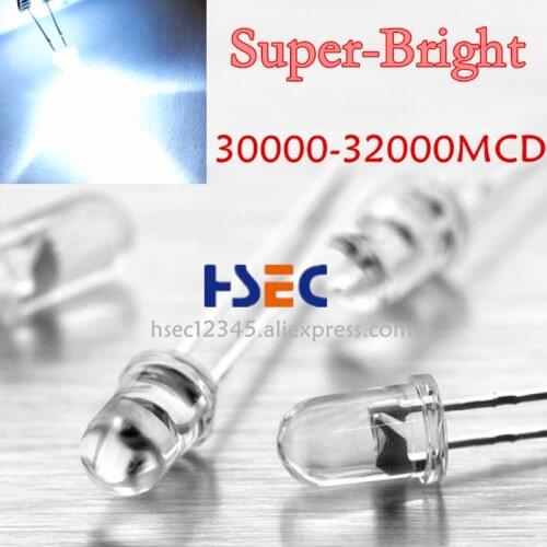 Super bright 1000pcs led 5mm white ultrabrillante led light emitting diodes Red Blue Green Yellow Round LED diodos blinking