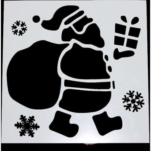 13*13 Santa claus pvc Layering Stencils for DIY Scrapbooking/photo album Decorative Embossing DIY Paper Cards Crafts