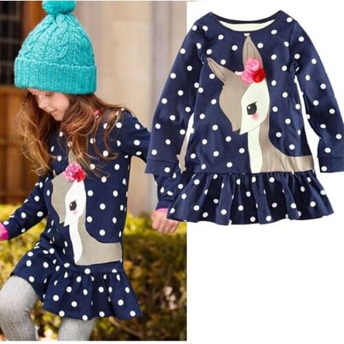 2019 Spring Girls Clothes Long Sleeve Cotton Girls Children Clothing Girls Dresses Princess Dress Kids Dresses for Toddler Girl