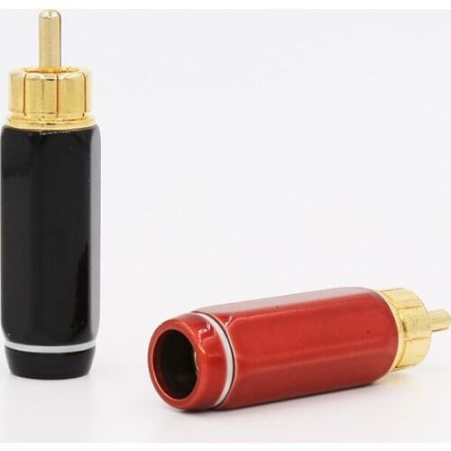 VR002 4pieces 24K Gold Plated High Performance audio RCA Plug 4/pcs