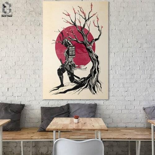 Japanese Samurai Canvas Oil Painting Modern Wall Art Pictures Canvas Print For Living Room HD Home Decoration Posters And Prints