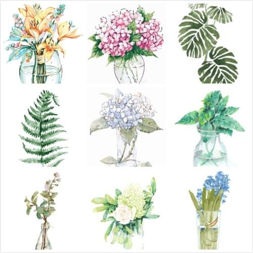 Green Plants Painting By Numbers For Adults Kits Hand Painted Decor Drawing Canvas DIY Oil Coloring Paint Pictures By Numbers