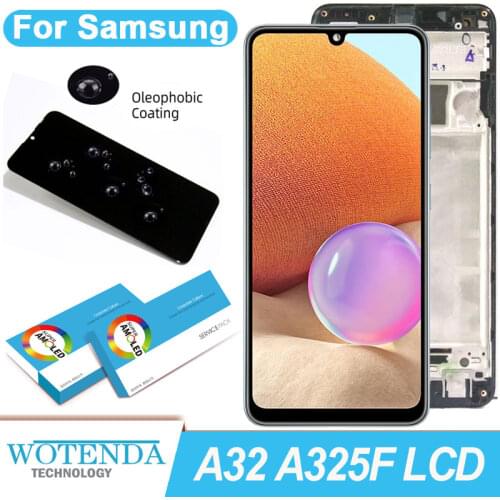 100% Original AMOLED Display For Samsung Galaxy A32 4G A325 A325F SM-A325M SM-A325F/DS LCD Touch Screen Digitizer Assembly